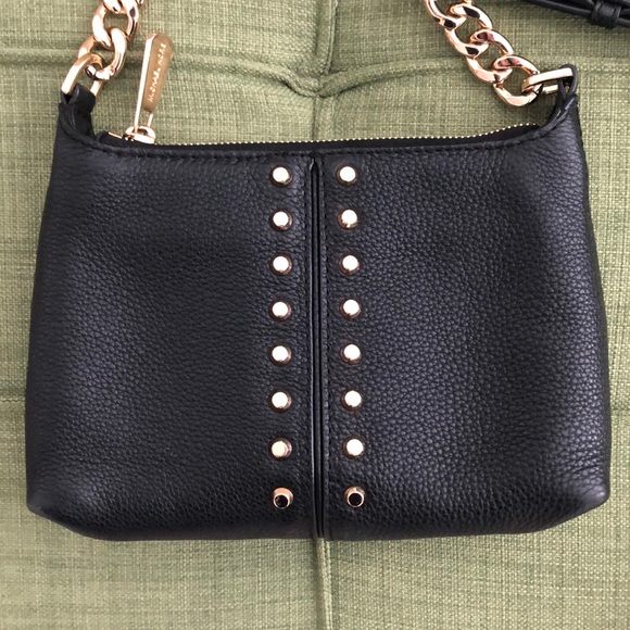 Auth. Michael Kors Studded Leather Crossbody - Picture 3 of 8